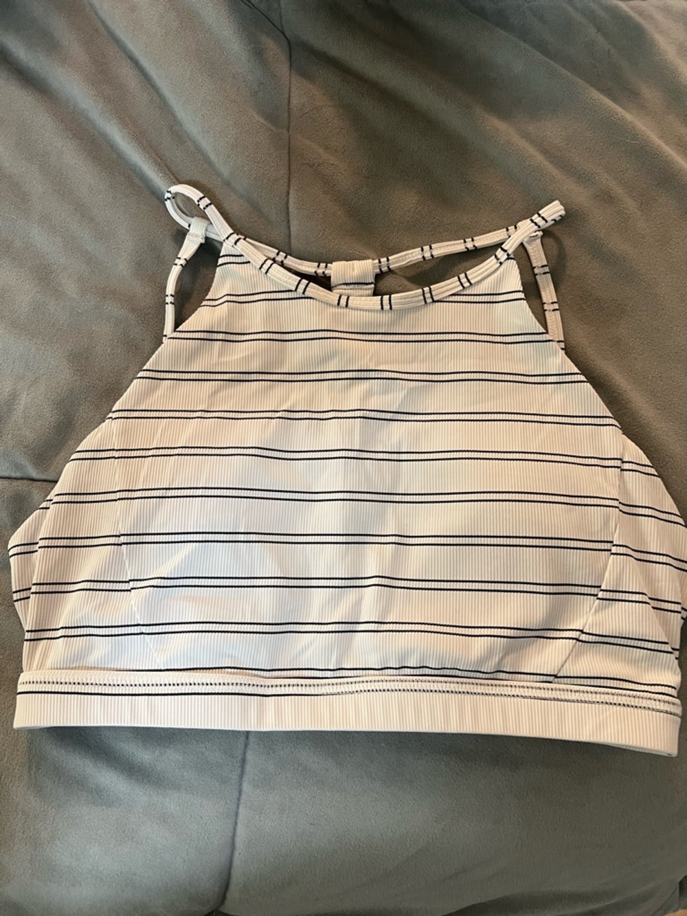 Striped High-Neck Born primitive sports bra